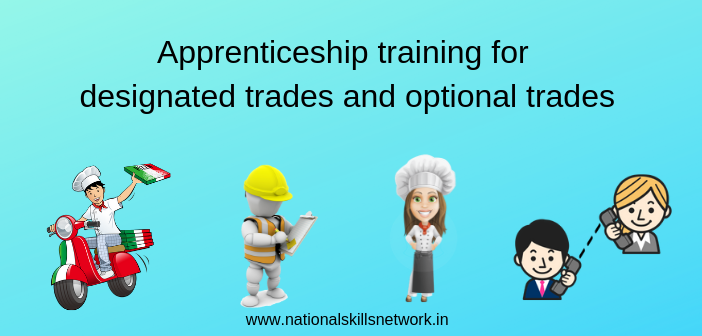 Apprenticeship training for designated trades and optional trades