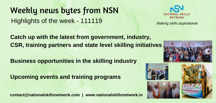 News Bytes on Skill Development and Vocational Training – 111119
