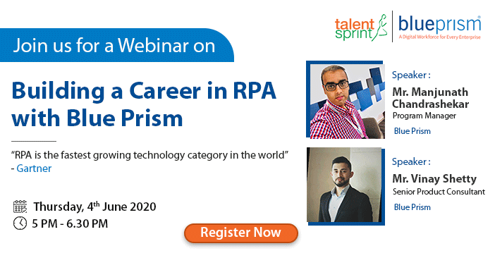 Webinar on Building a Career in RPA with Blue Prism