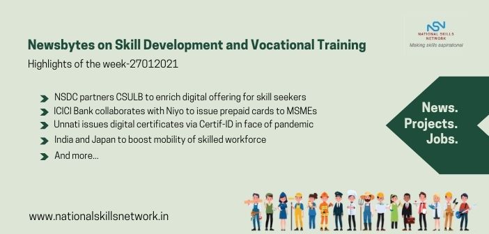 Newsbytes on Skill Development and Vocational Training – 27012021